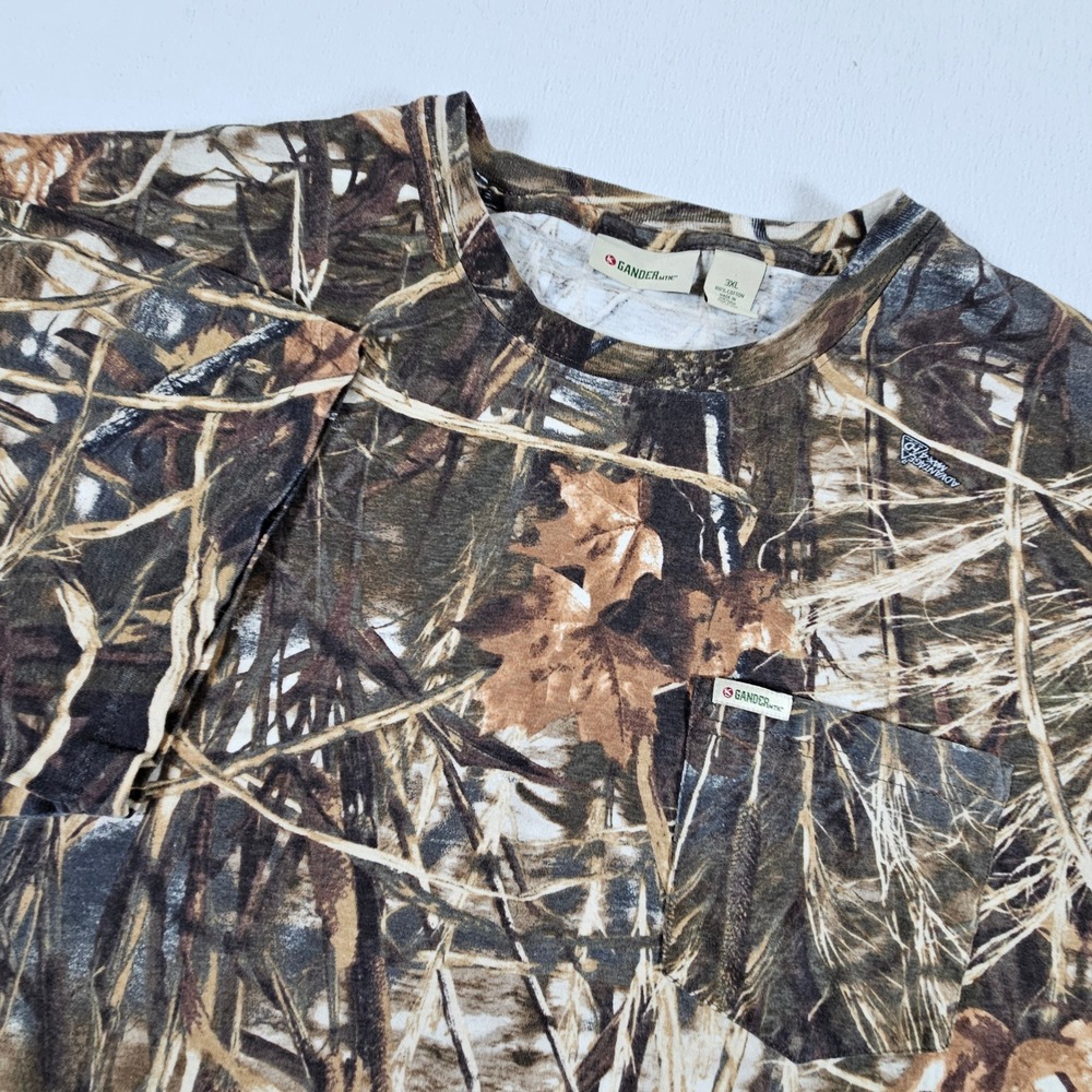 Gander Mountain Camo Pocket T-Shirt Mens‎ 3XL Brown Advantage Max-4 HD Hunting